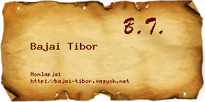 Bajai Tibor névjegykártya